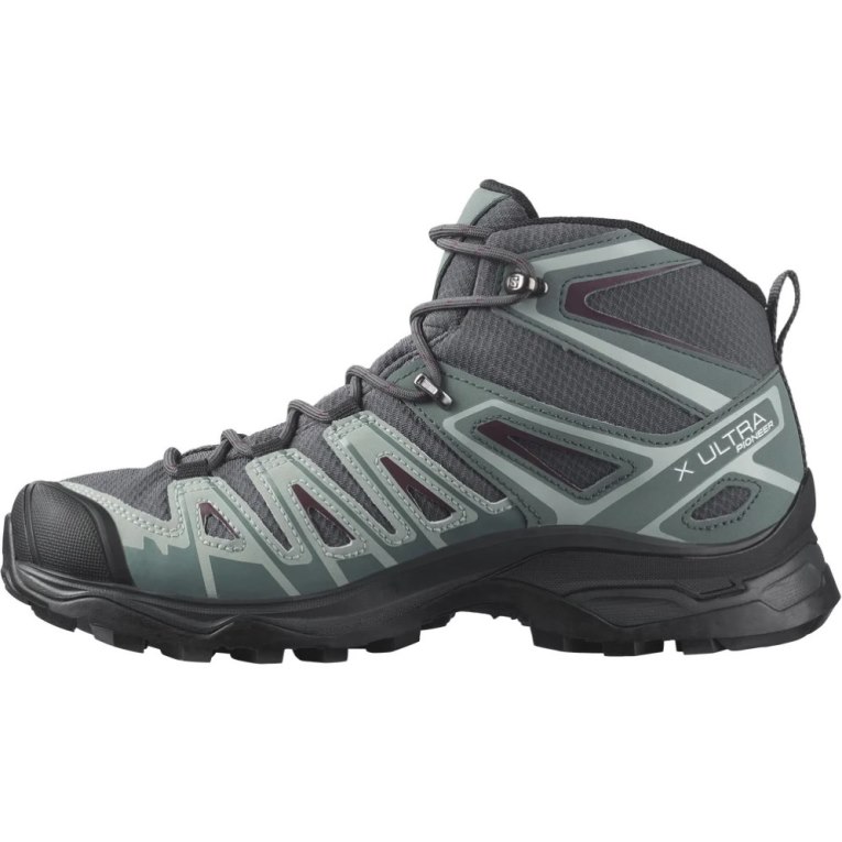 Botas Caminhada Salomon X Ultra Pioneer Mid CSWP Feminino Cinzentas Escuro | PT U86723